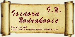 Isidora Modraković vizit kartica